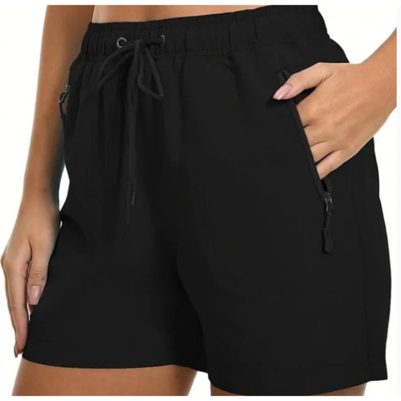 Women's Swim Board Shorts with Zippered Pockets Black NWT Size 2XL - Picture 2 of 9